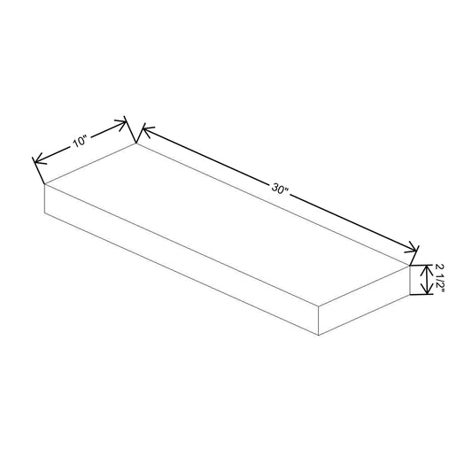 Fabuwood Quest Discovery Frost 30"W Floating Shelf - Walnut