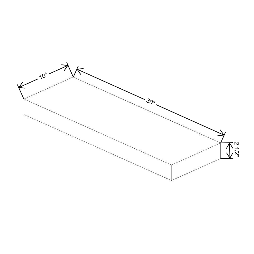 Fabuwood Quest Metro Frost 30"W Floating Shelf - Walnut