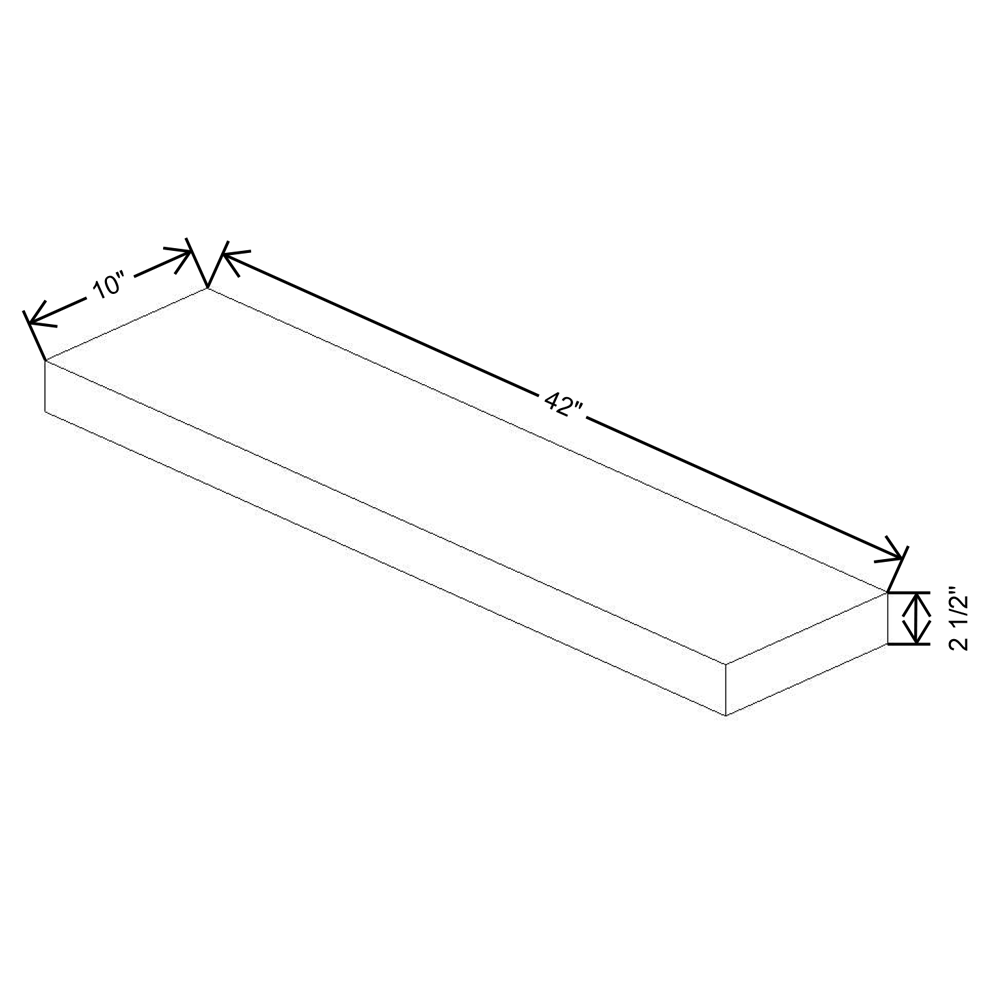 Fabuwood Allure Galaxy Frost 42"W Floating Shelf