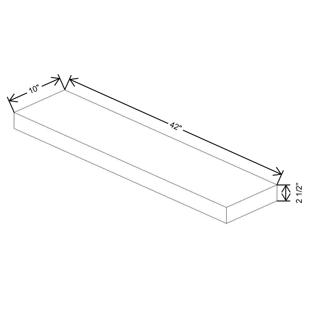 Fabuwood Allure Nexus Frost 42"W Floating Shelf