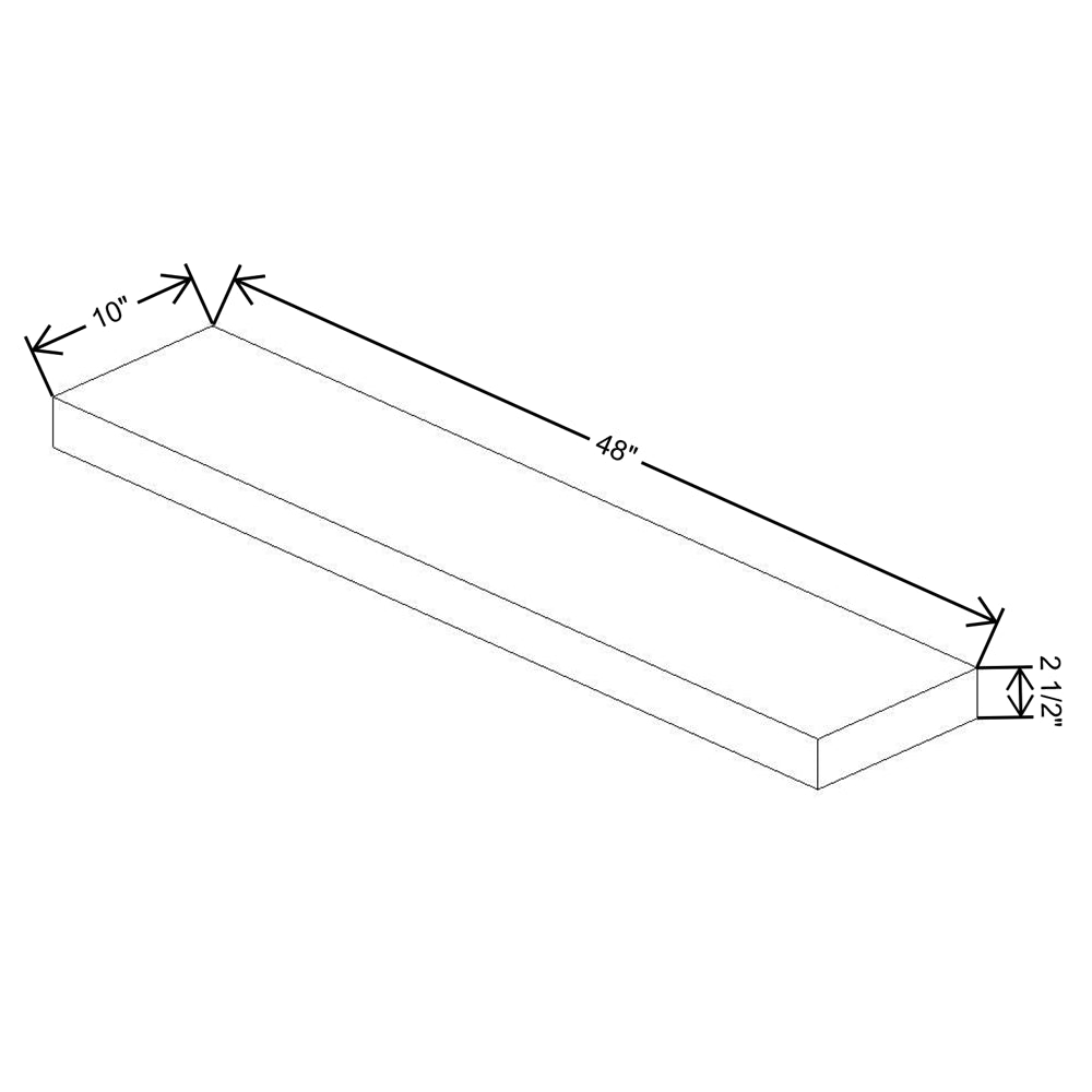 Fabuwood Allure Luna Kona 48"W Floating Shelf