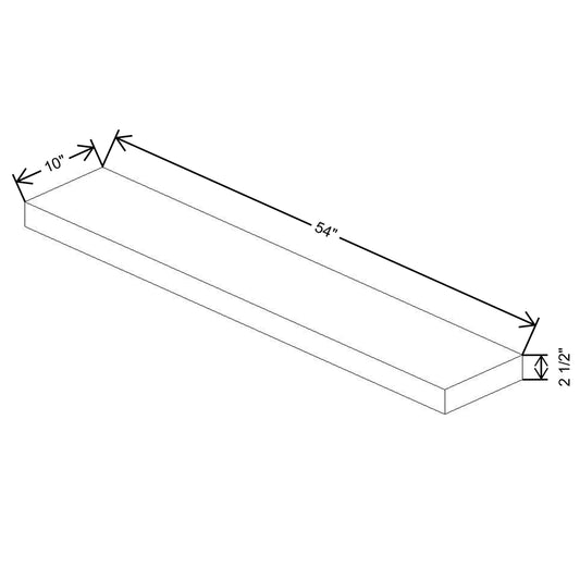 Fabuwood Allure Luna Kona Kona Floating Shelf 54"W X 10"D X 2.5"T