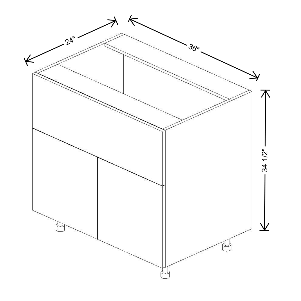 Fabuwood Illume Catalina como-ash2 36"W Farm Sink Base