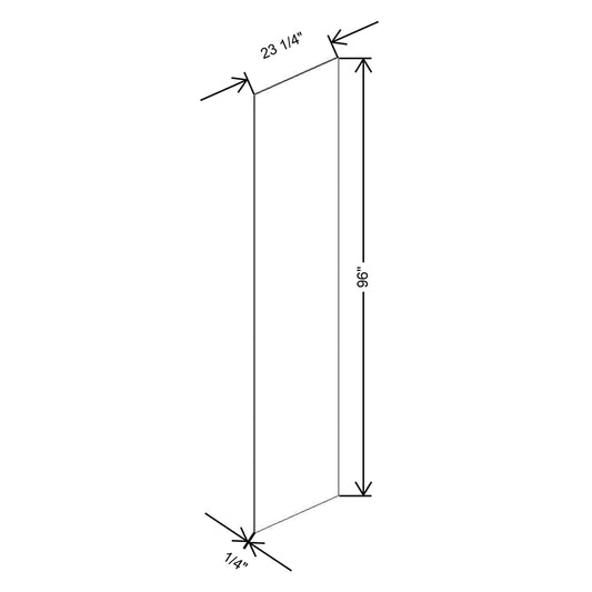 CNC Concord Newport White 1/4" W X 96" H Finished Skin
