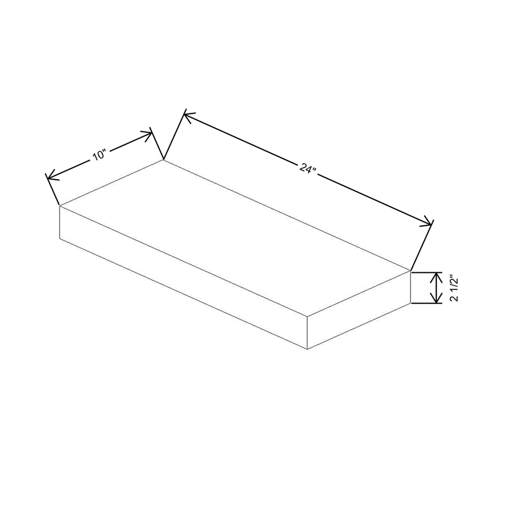 Cubitac Imperial Madison Latte 2 1/2"H X 24"W Floating Shelf