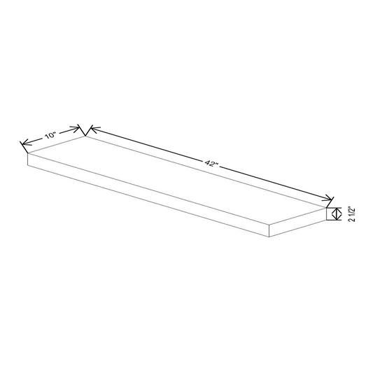 Cubitac Imperial Madison Latte 2 1/2"H X 42"W Floating Shelf