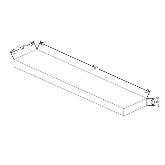 Cubitac Imperial Artisan Moss 48"W Floating Shelf