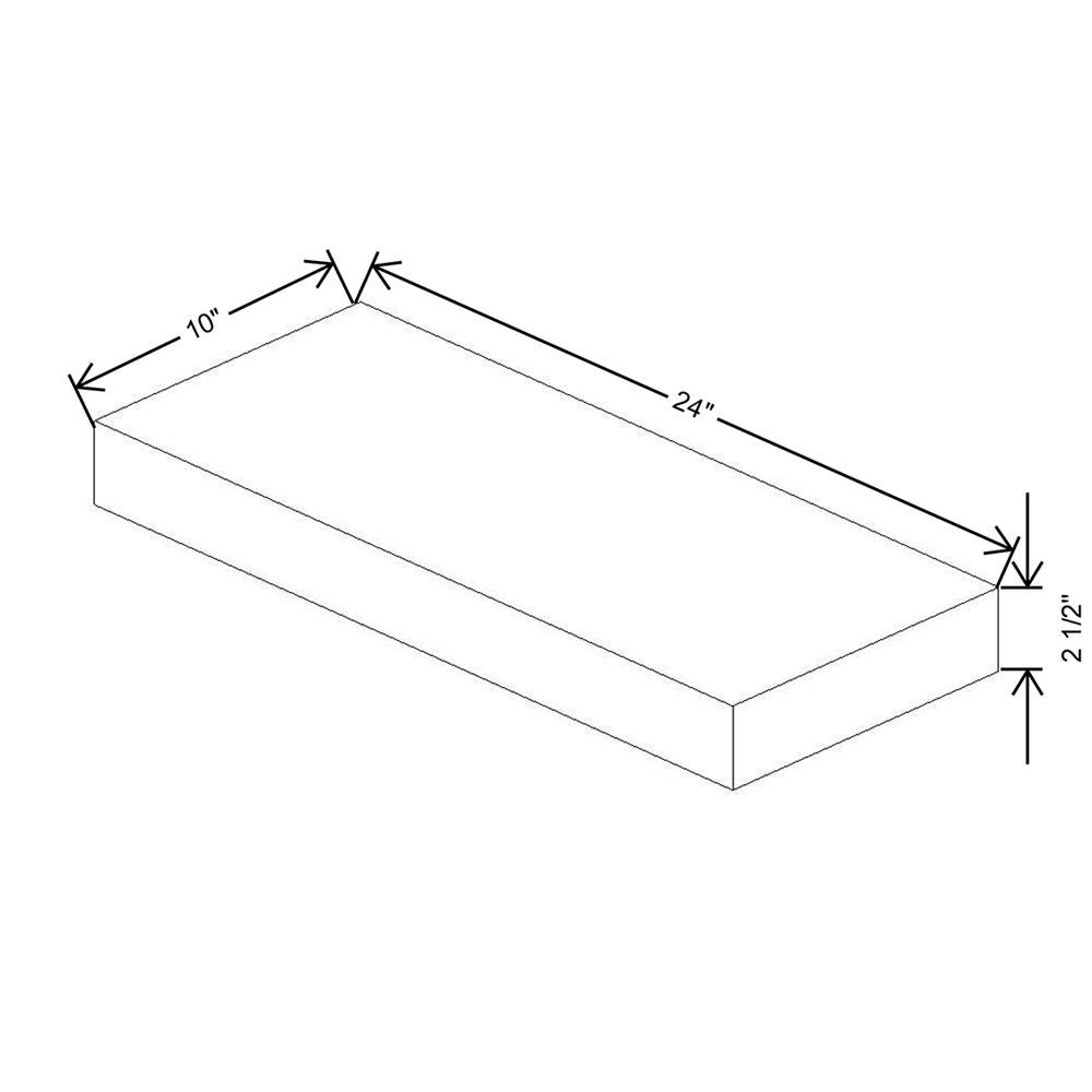 Wolf Classic Grove White Paint 24"W Floating Shelf