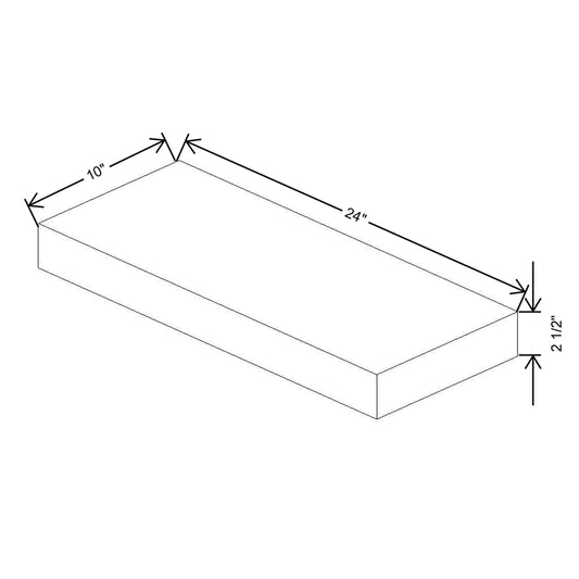 Wolf Classic Grove Terrain Stain 24"W Floating Shelf