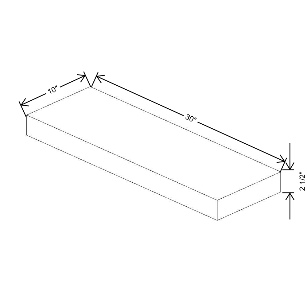 Wolf Classic Grove Terrain Stain 30"W Floating Shelf