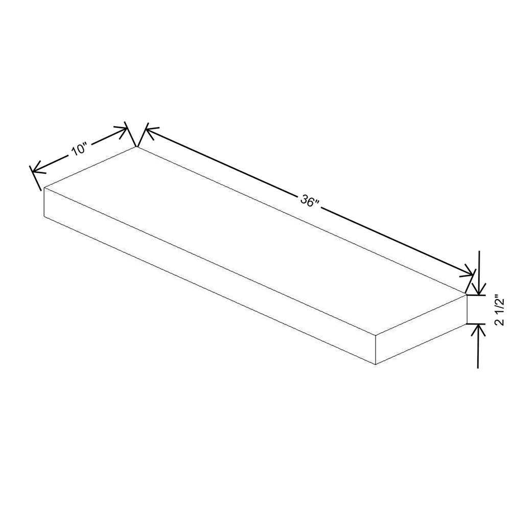 Wolf Classic Dartmouth White Paint 36"W Floating Shelf