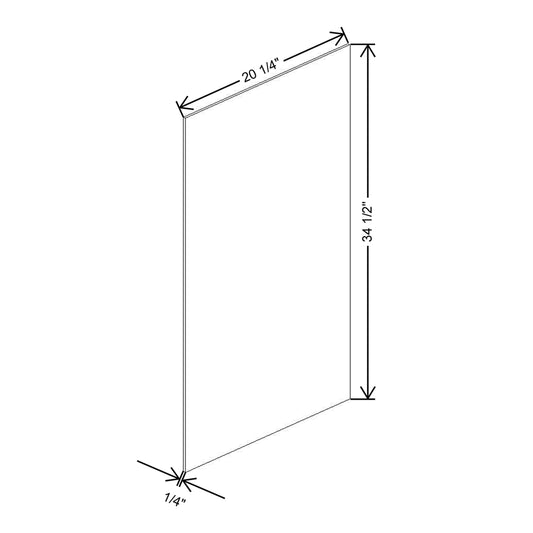 CNC Concord Newport White 1/4" W X 34 1/2" H X 20 1/4" D Finished Skin