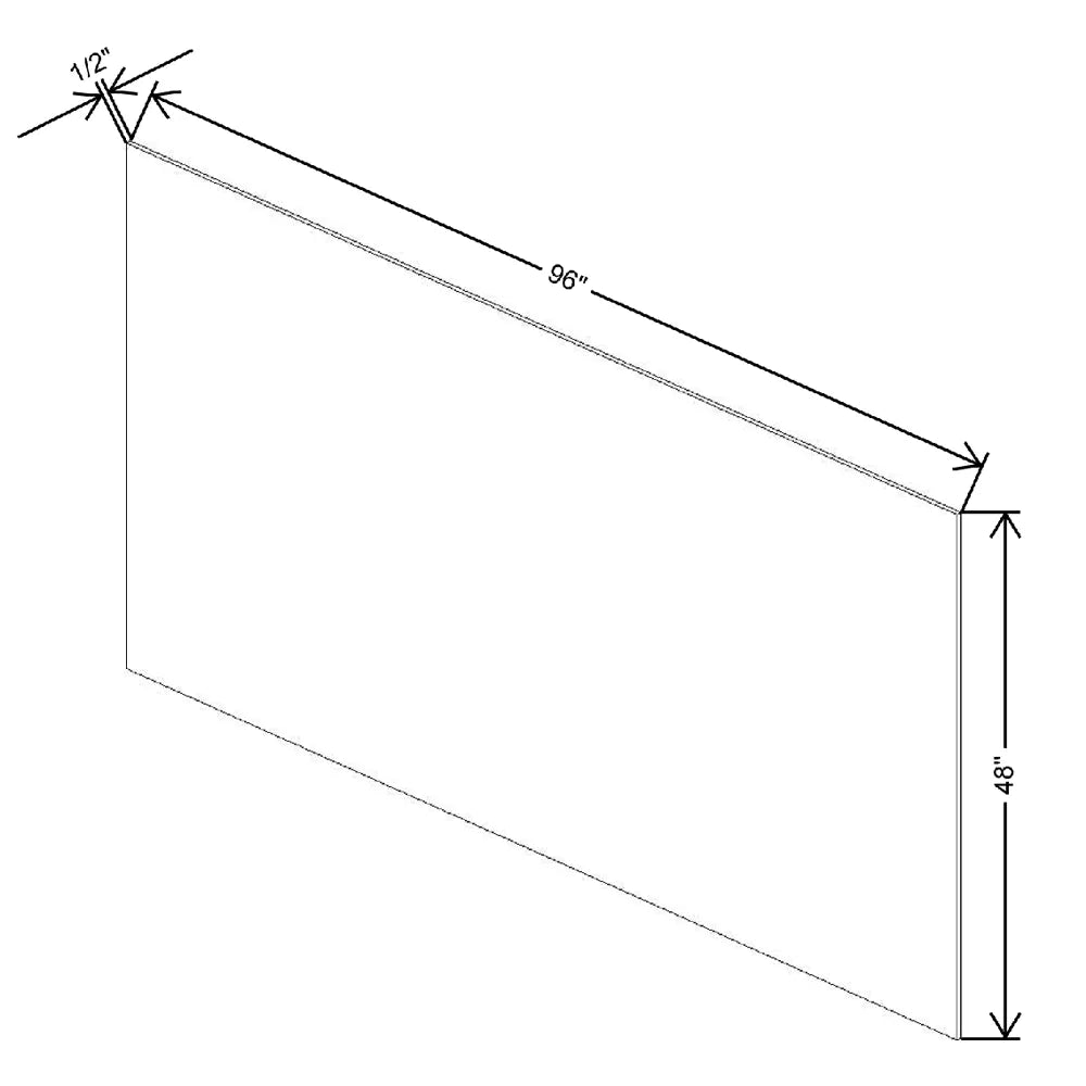 Fabuwood Quest Metro Mist 48" W X 96" H X 1/2" D 2 Side Finish Panel