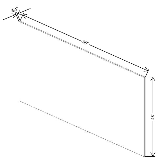 Fabuwood Quest Metro Frost 48" W X 96" H X 3/4" D 2 Side Finish Panel