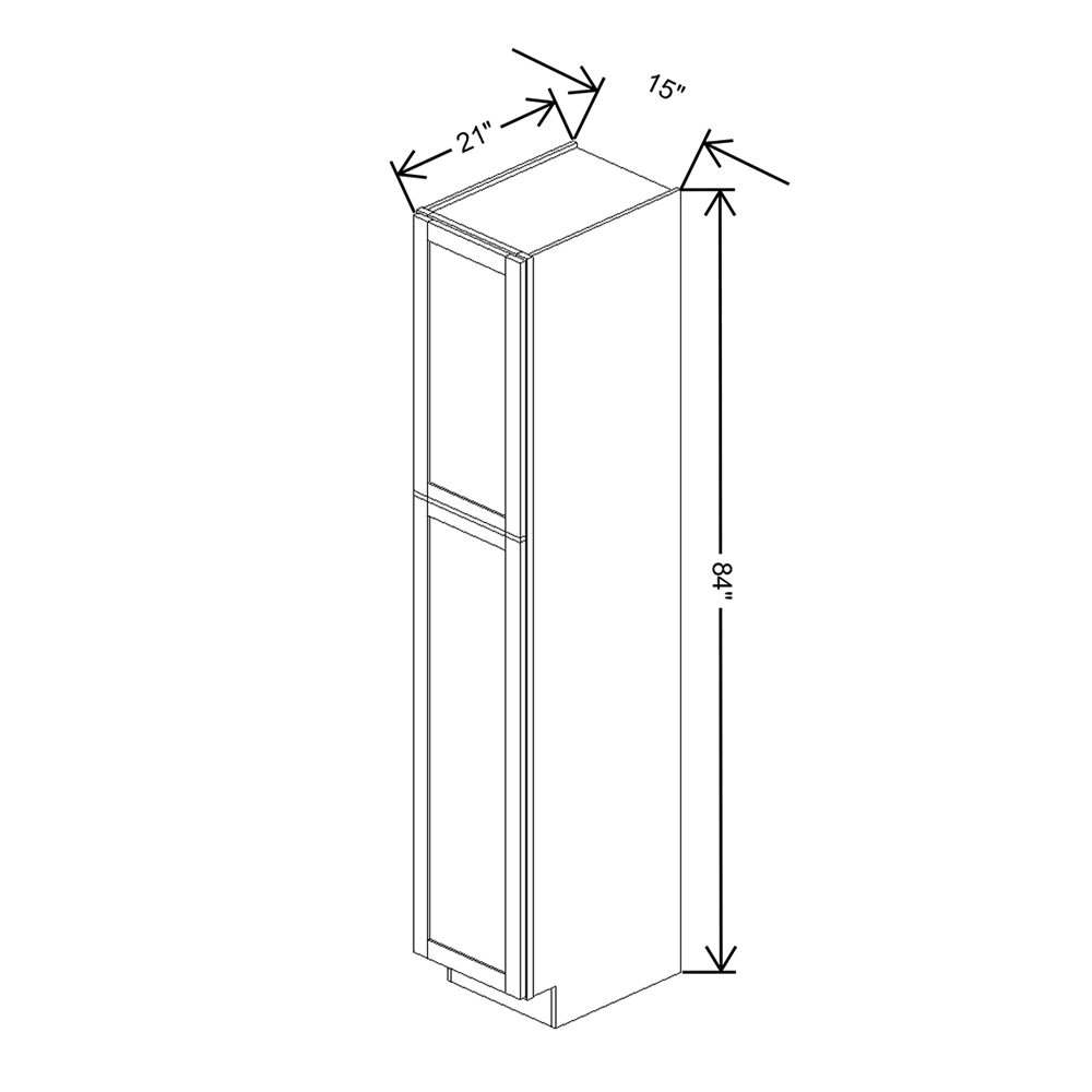 Wolf Classic Hanover White Paint 18"W X 84"H X 21"D Linen Cabinet