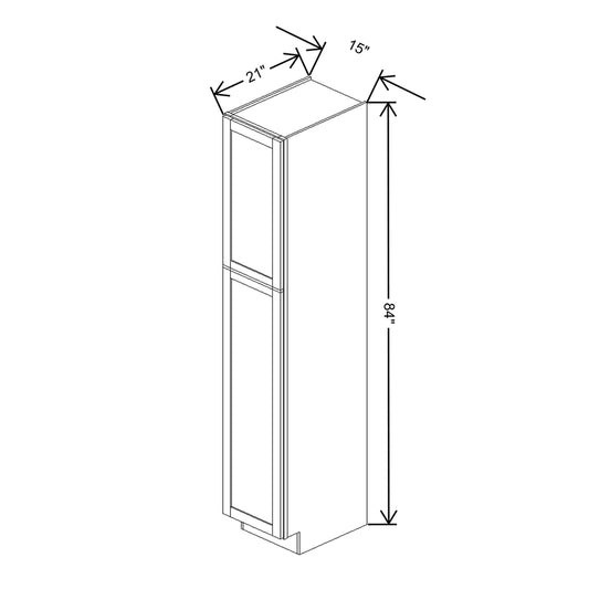 Wolf Classic Grove White Paint 18"W X 84"H X 21"D Linen Cabinet