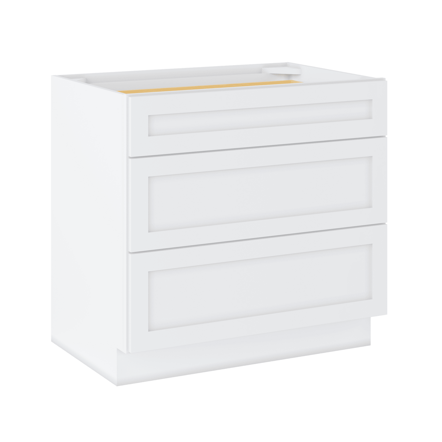 Linen Range Base Kitchen Cabinet LRB36 Alpina White LessCare 36 in. width 34.5 in. height 24 in. depth