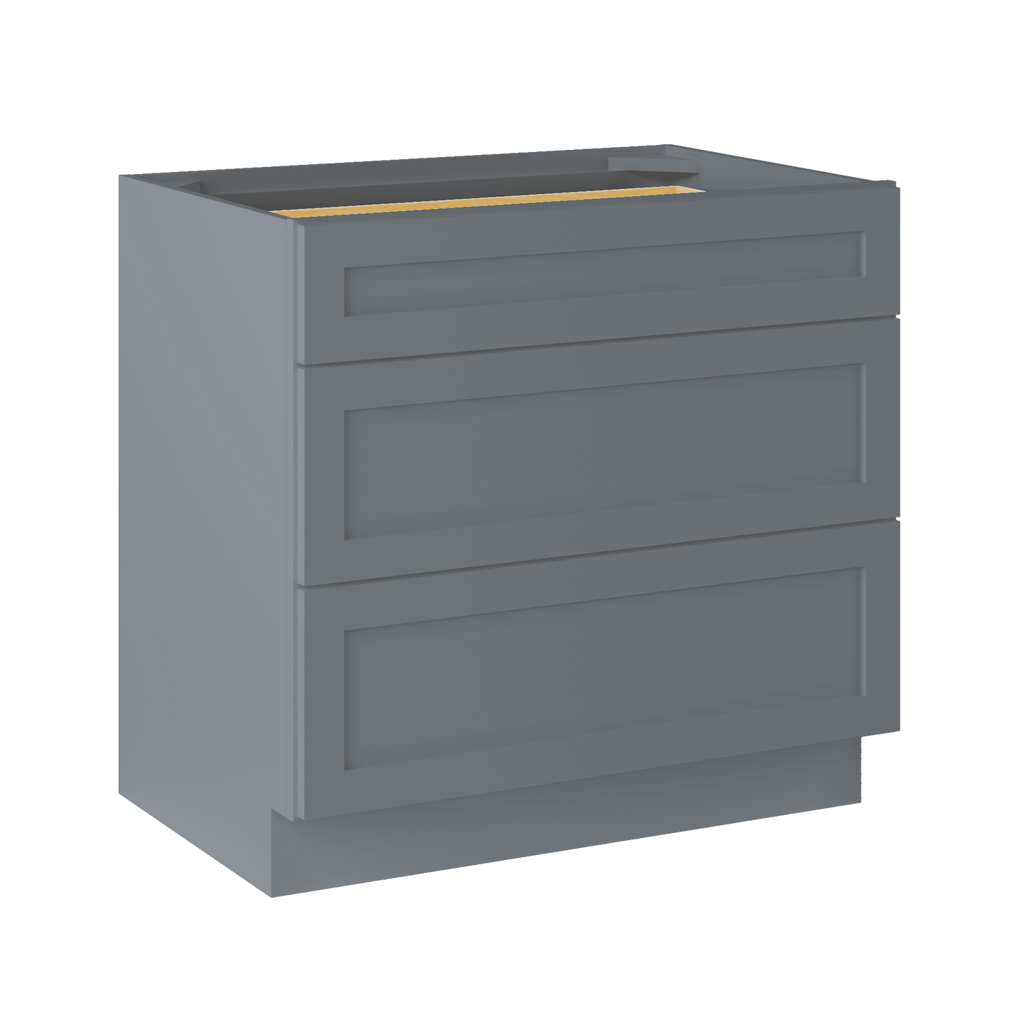 Linen Range Base Kitchen Cabinet LRB36 Colonial Gray LessCare 36 in. width 34.5 in. height 24 in. depth