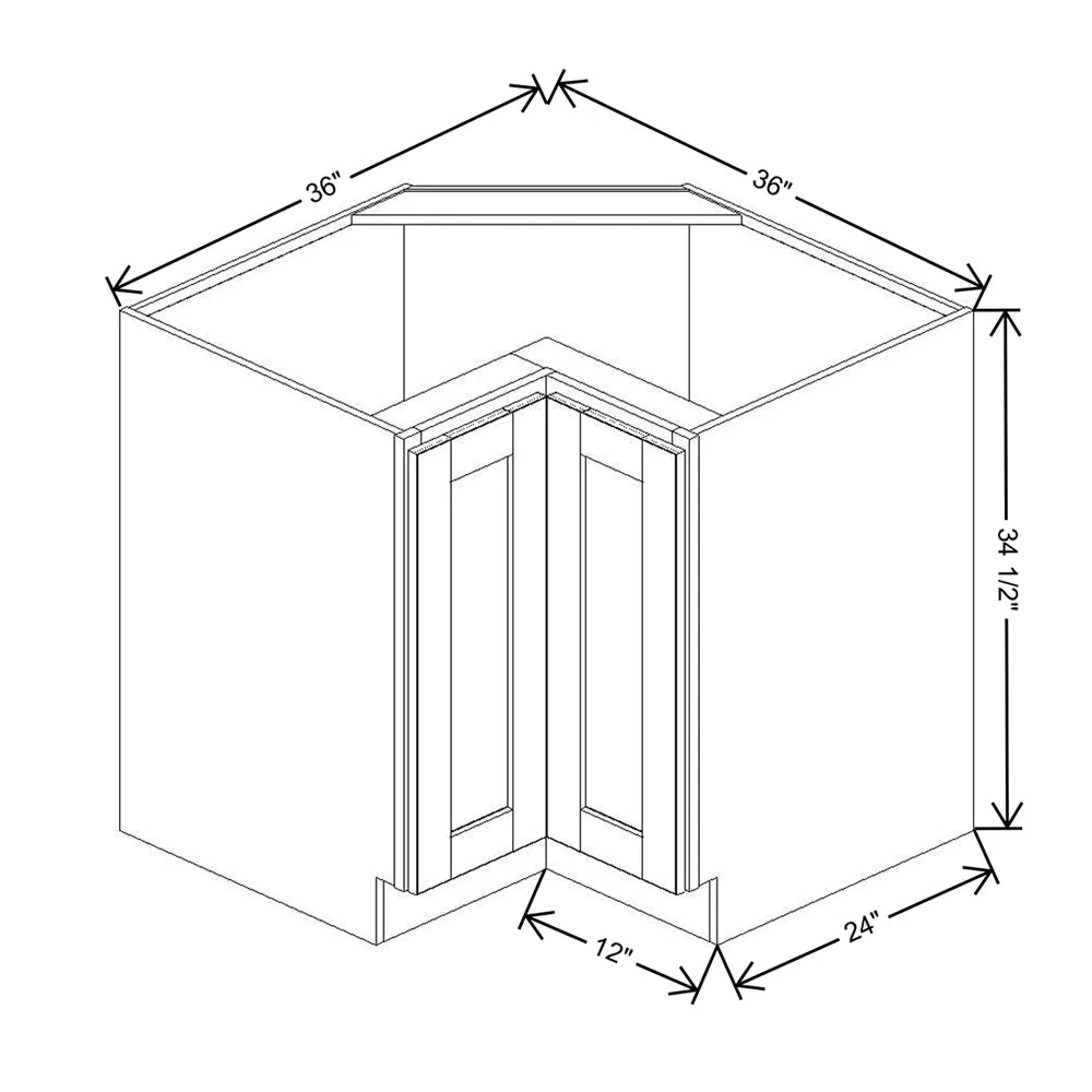 J&K Pure B5 Base Corner 90 Lazy Susan - 36" W