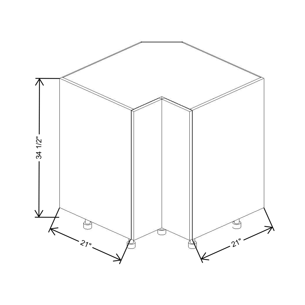 Fabuwood Illume Catalina Olmo 3 33"W Lazy Susan