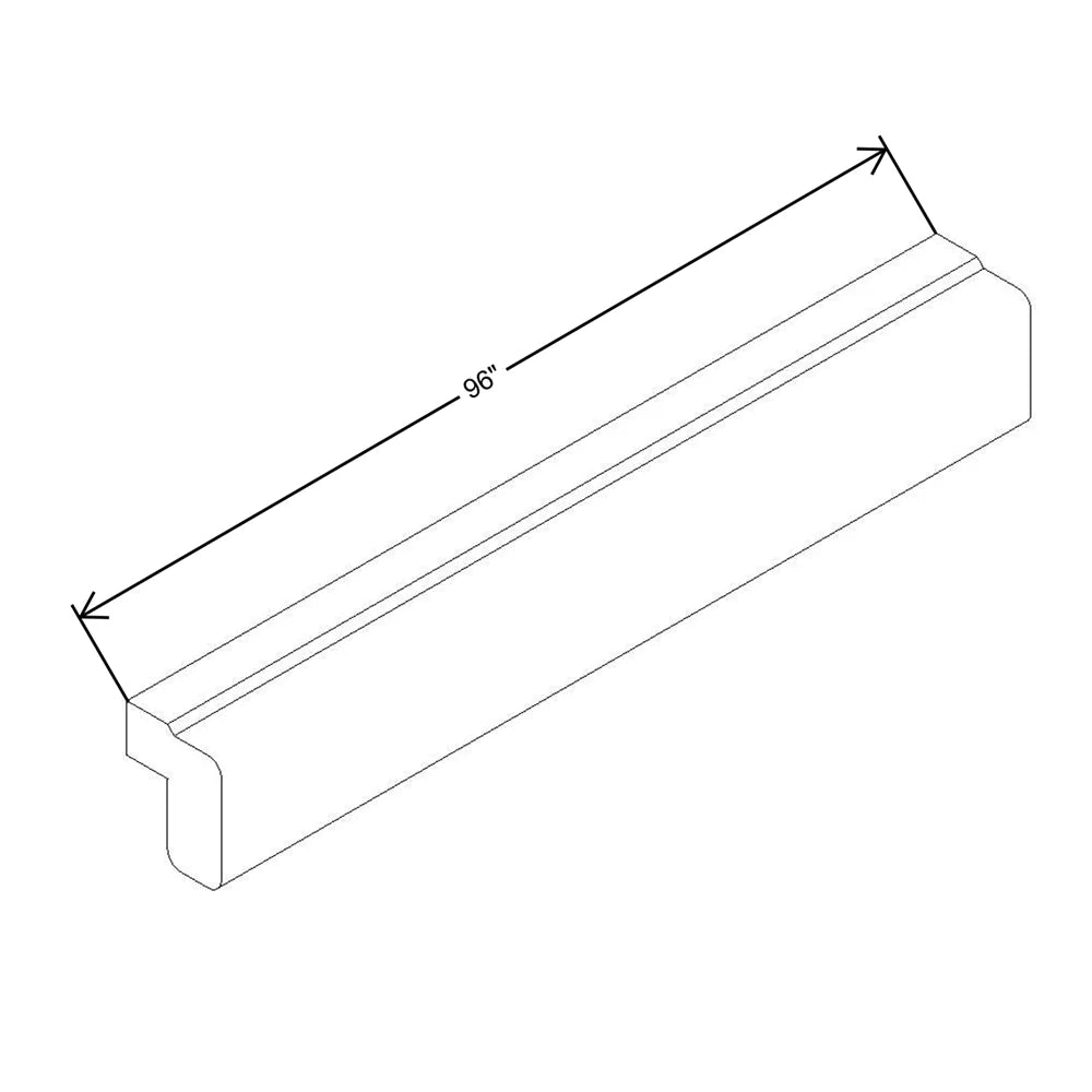 Cubitac Basic Oxford Latte 96" W Light Rail Molding