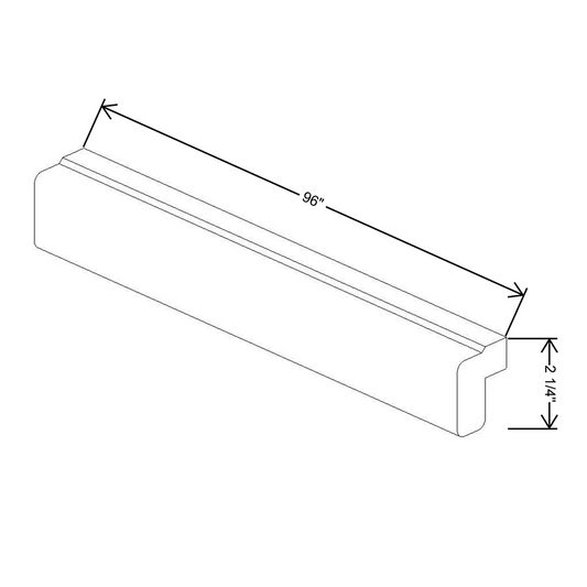 Cubitac Prestige Dover Latte 96"W Light Rail Molding