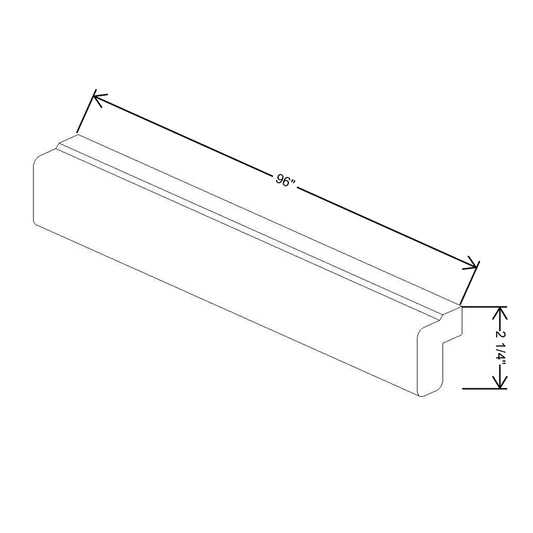 Cubitac Imperial Montclair Lace 96"W Shaker Light Rail Molding