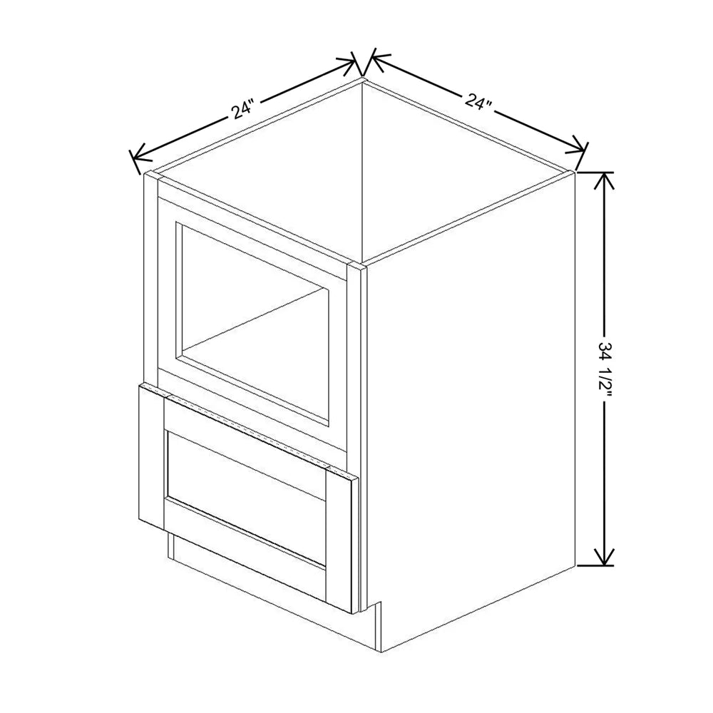 J&K Dove E1 Base Microwave Drawer - 24" W