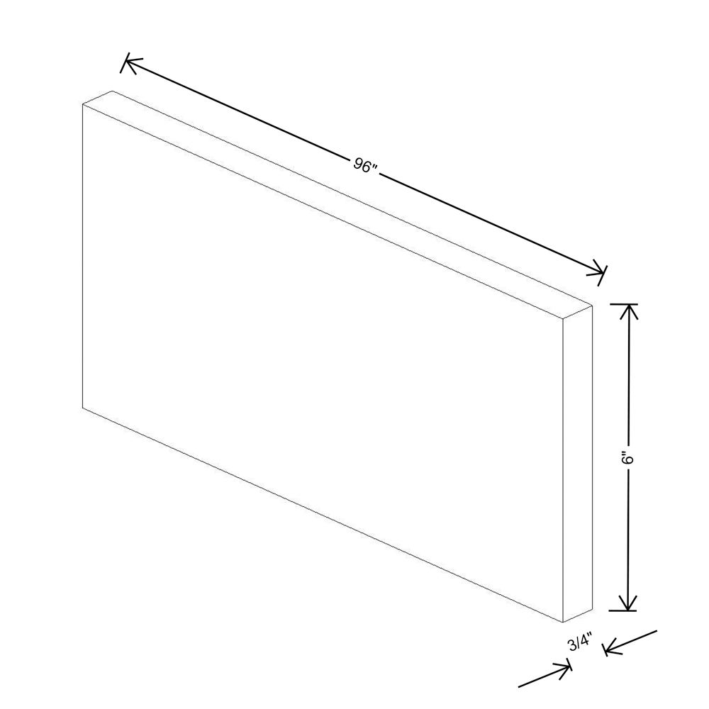 Fabuwood Allure Fusion Oyster  96"W X 6"H Molding Extension {Allure & Wel. Ivory only}