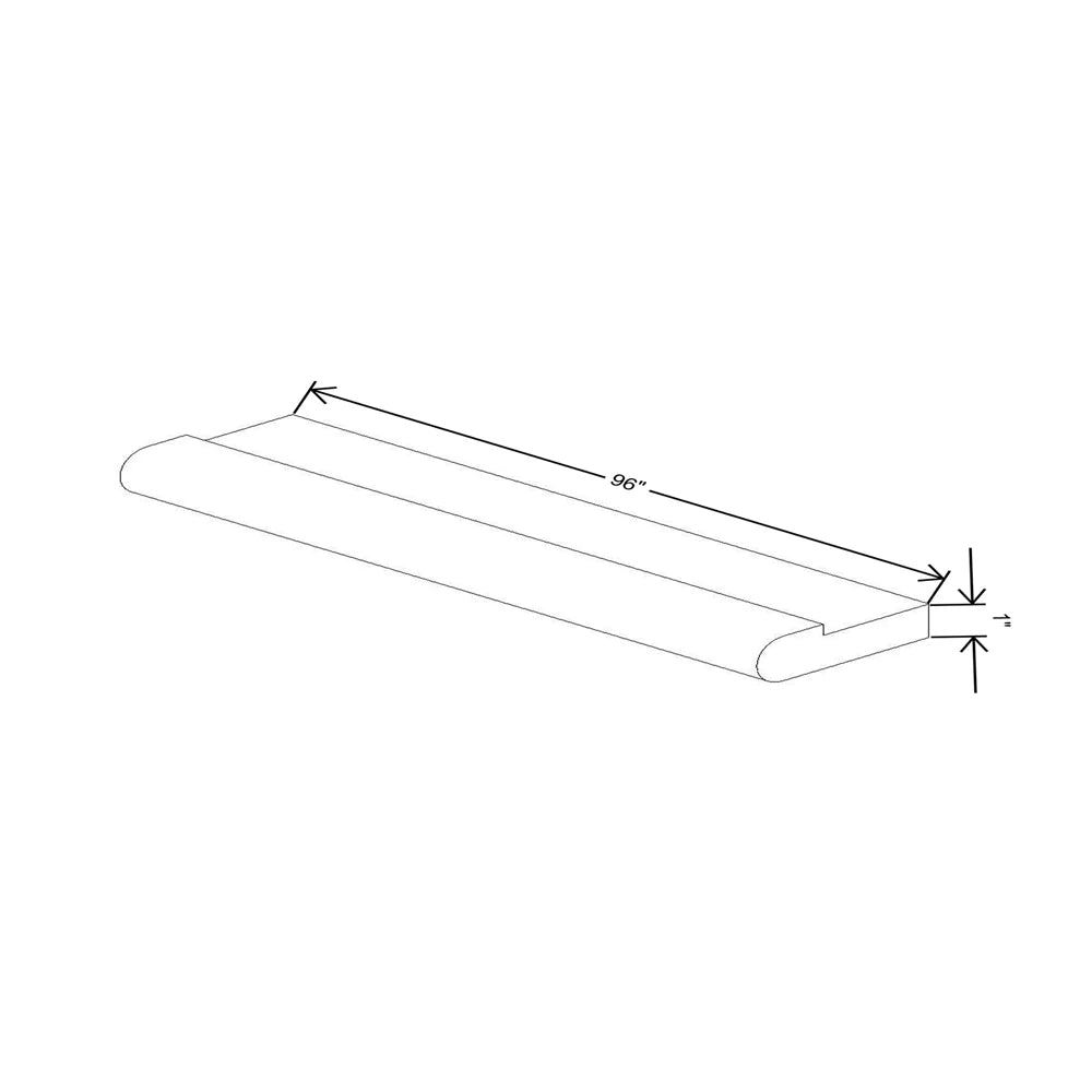 Wolf Classic York White Paint Light Rail 96"W