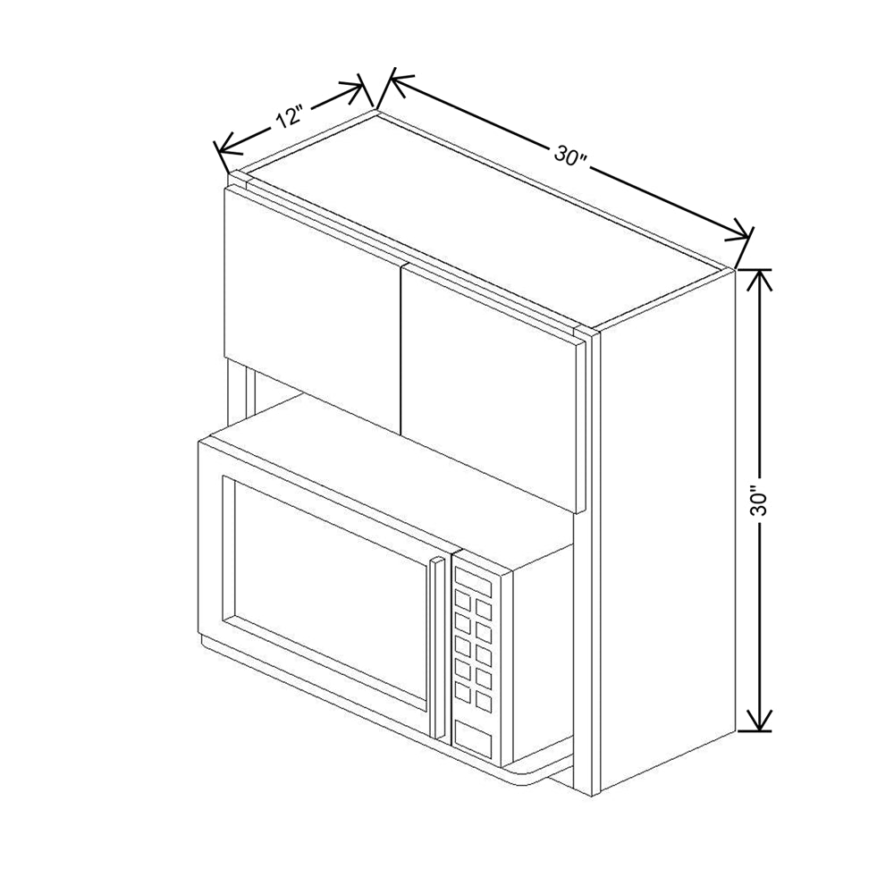CNC Luxor 5-Piece Harvest 30" W X 30" H Microwave Cabinet