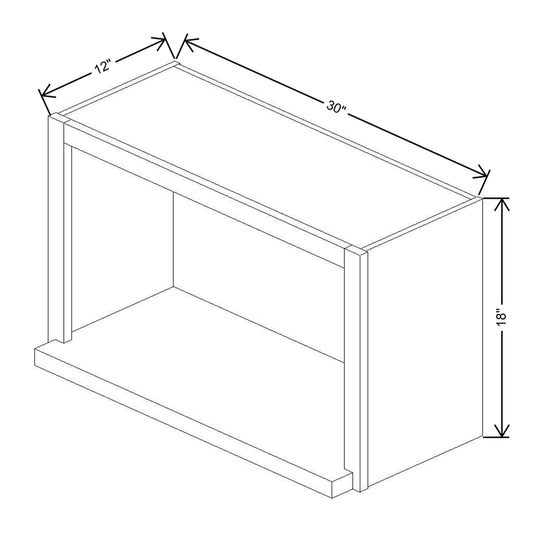Wolf Classic Hanover White Paint 30"W X 18"H Microwave Shelf