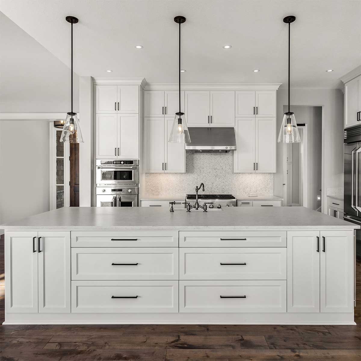 Wall End Kitchen Cabinet WEC1236 Milan Pearl 12 in. width 36 in. height 12 in. depth