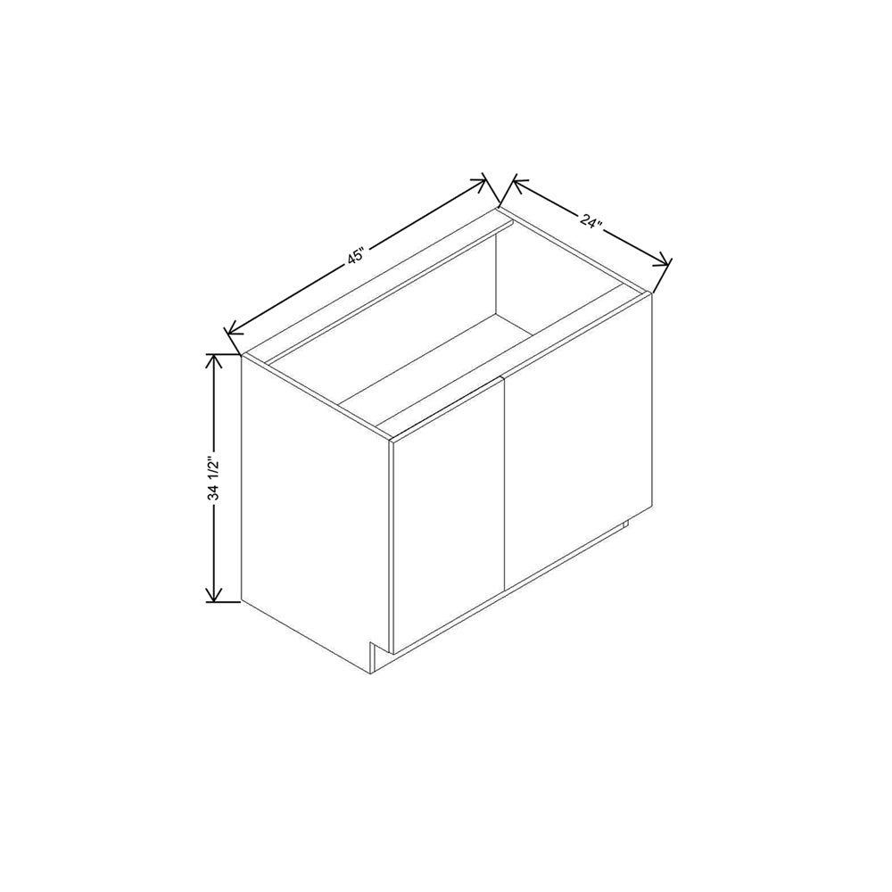 Modernform Cabinet Matte Grey 42" W X 34 1/2" H X 24" D Blind Base Cabinet