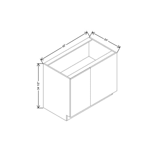 Modernform Cabinet Matte Grey 42" W X 34 1/2" H X 24" D Blind Base Cabinet