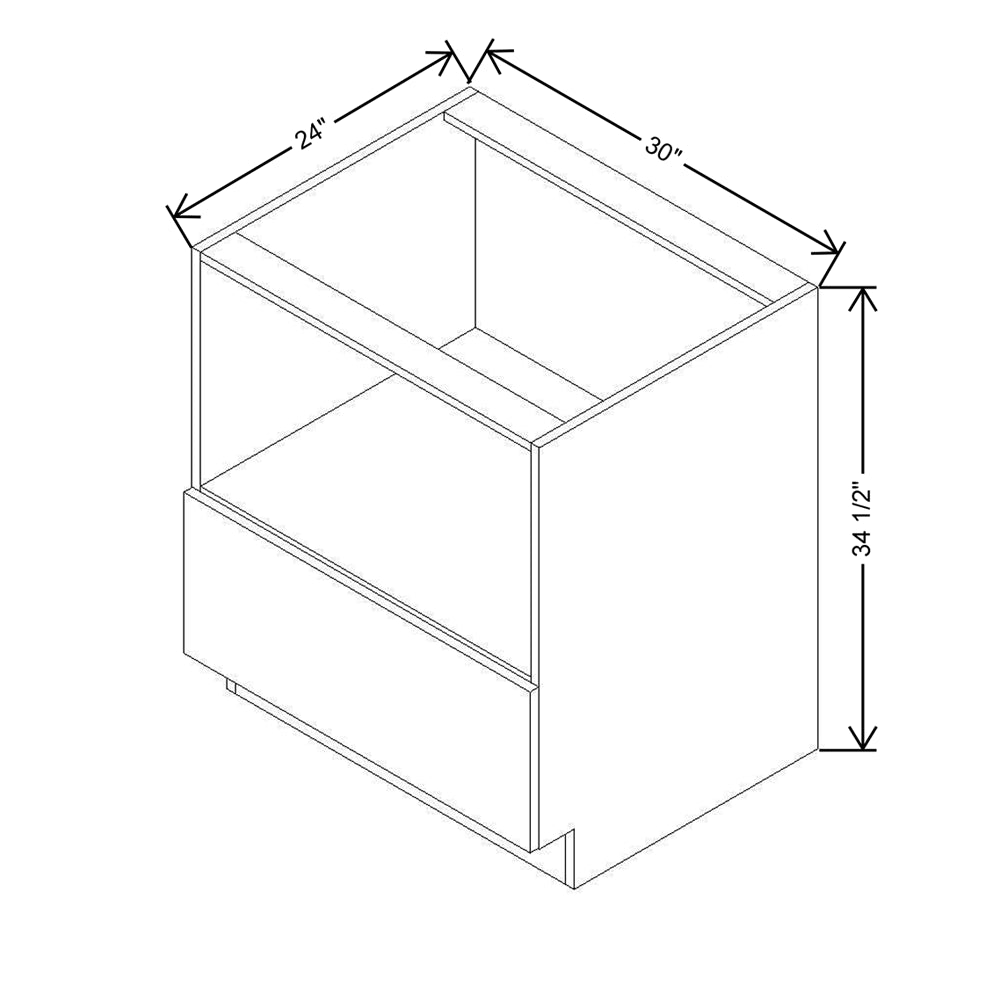 Modernform Cabinet Matte Grey 30" W X 34 1/2" H X 24" D Base Microwave Cabinet