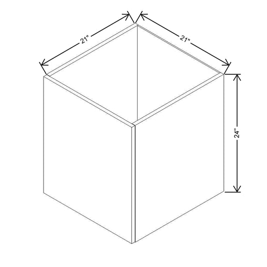 Modernform Cabinet Matte Grey 21" W X 24" H X 21" D Vanity Floating Full Height Single Door Cabinet