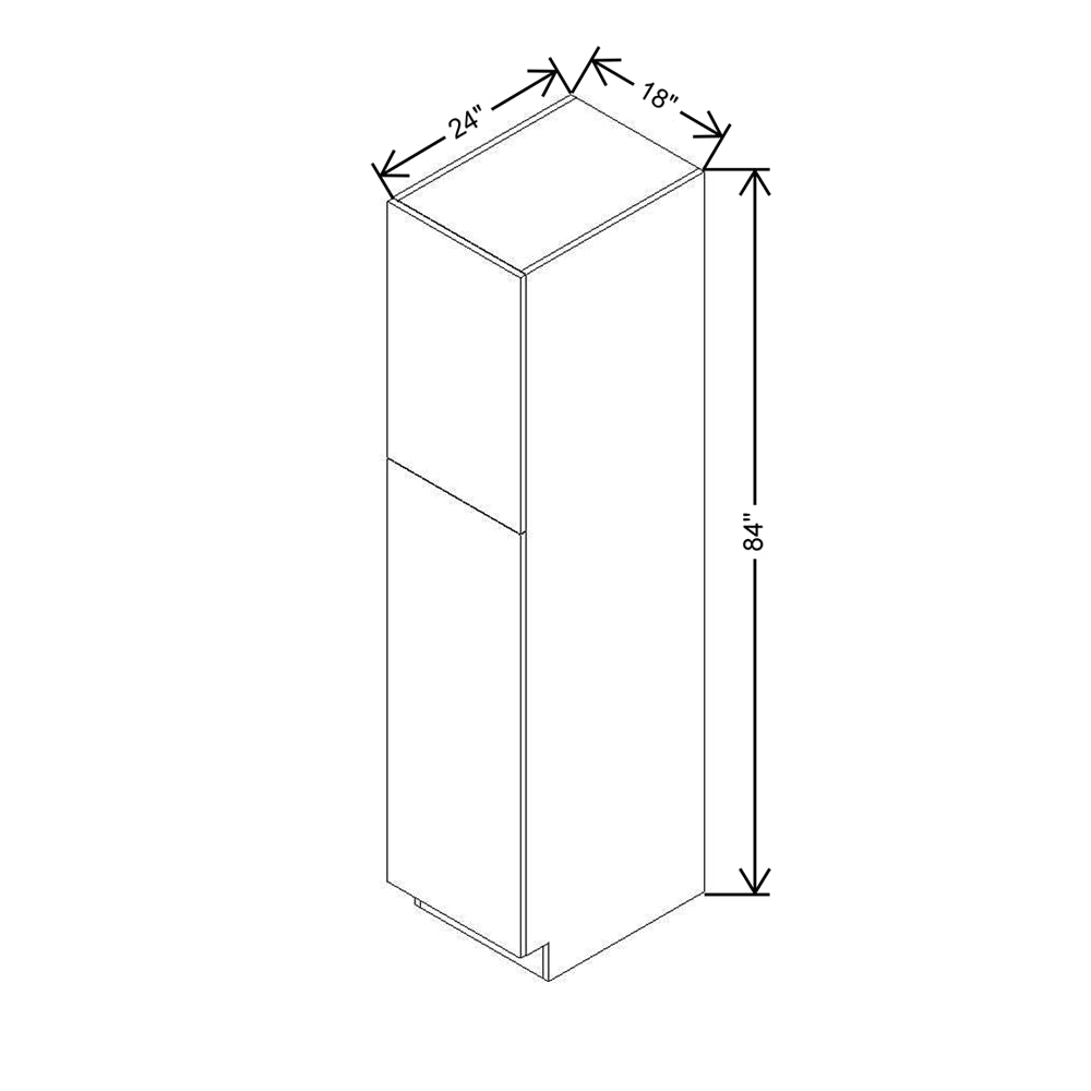 Modernform Cabinet Matte White 18" W X 84" H X 24" D Single Door Tall Pantry Cabinet