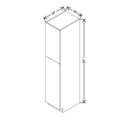 Modernform Cabinet Natural Oak 18" W X 90" H X 24" D Single Door Tall Pantry Cabinet