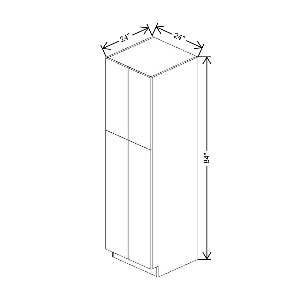 Modernform Cabinet Matte Grey 24" W X 84" H X 24" D Double Door Tall Pantry Cabinet