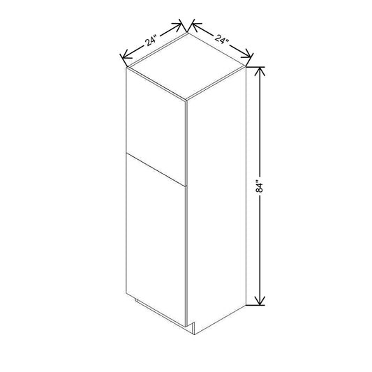 Modernform Cabinet Matte White 24" W X 84" H X 24" D Single Door Tall Pantry Cabinet