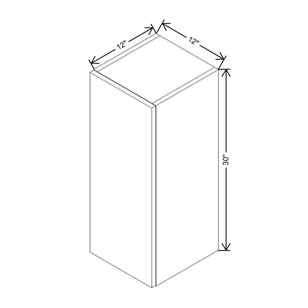 Modernform Cabinet Matte White 12" W X 30" H X 12" D Single Door Wall Cabinet