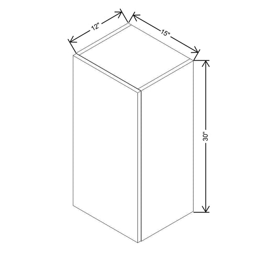 Modernform Cabinet Matte Grey 15" W X 30" H X 12" D Single Door Wall Cabinet