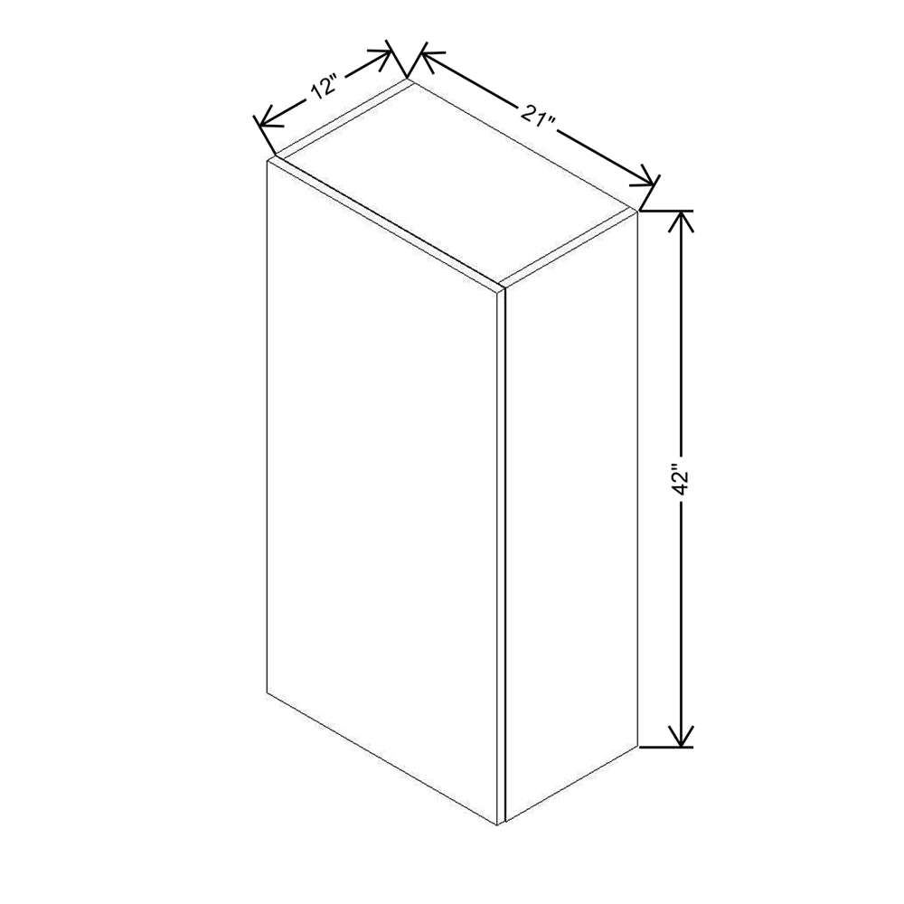 Modernform Cabinet Matte Grey 21" W X 42" H X 12" D Single Door Wall Cabinet