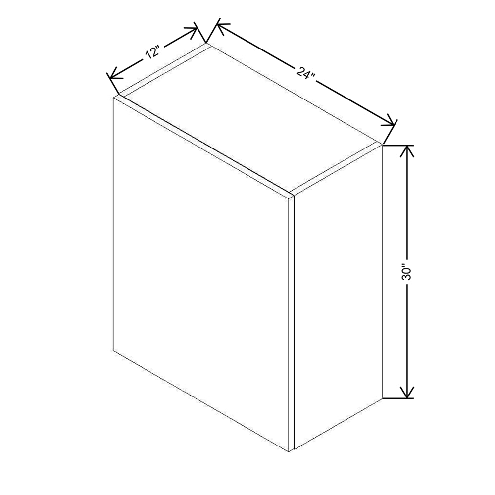 Modernform Cabinet Matte Grey 24" W X 30" H X 12" D Single Door Wall Cabinet