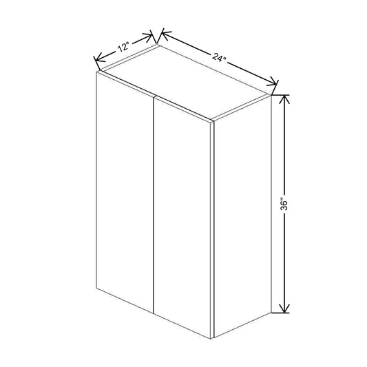 Modernform Cabinet Matte White 24" W X 36" H X 12" D Double Door Wall Cabinet