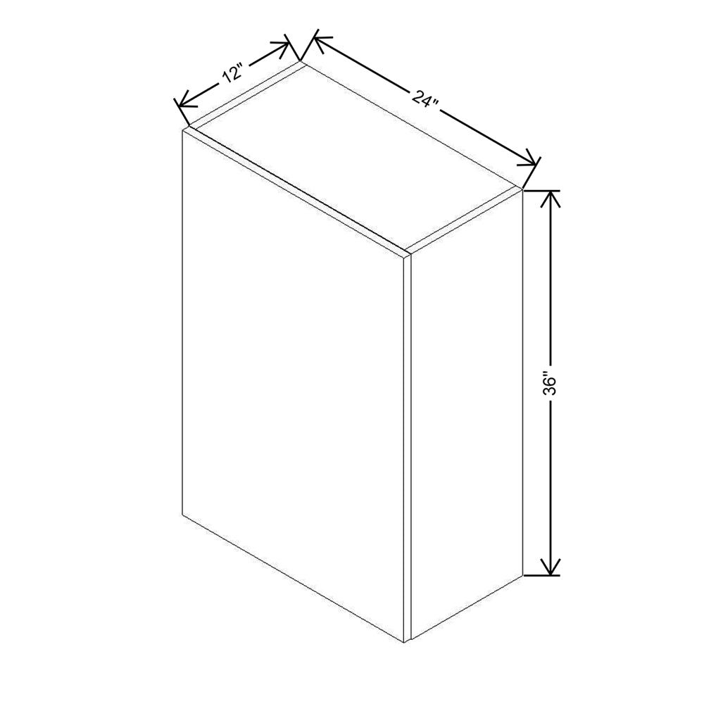 Modernform Cabinet Matte Grey 24" W X 36" H X 12" D Single Door Wall Cabinet