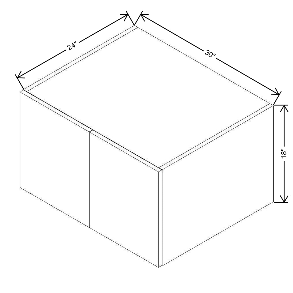 Modernform Cabinet Matte Grey 30" W X 18" H X 24" D Double Door Wall Cabinet