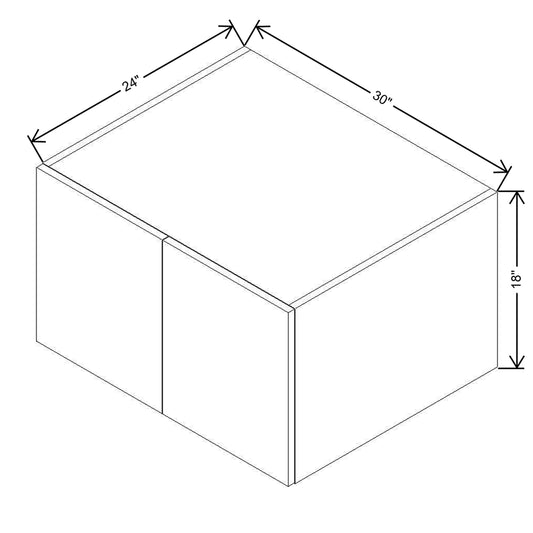 Modernform Cabinet Matte Grey 30" W X 18" H X 24" D Double Door Wall Cabinet