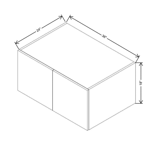 Modernform Cabinet Matte White 36" W X 18" H X 24" D Double Door Wall Cabinet